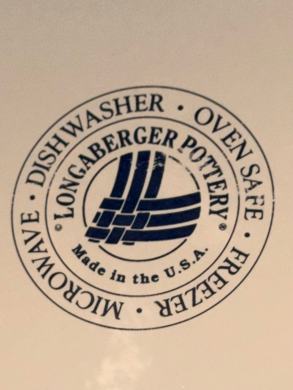 Longaberger Pottery ALL-AMERICAN 🎆🇺🇸🎆 Pie Plate - Picture 9 of 10